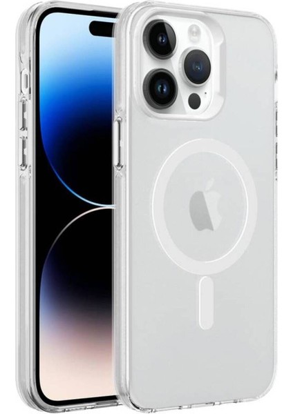 Apple iPhone 14 Pro Max Kılıf C-Pro Buzlu Transparan Magsafeli Pc Kapak
