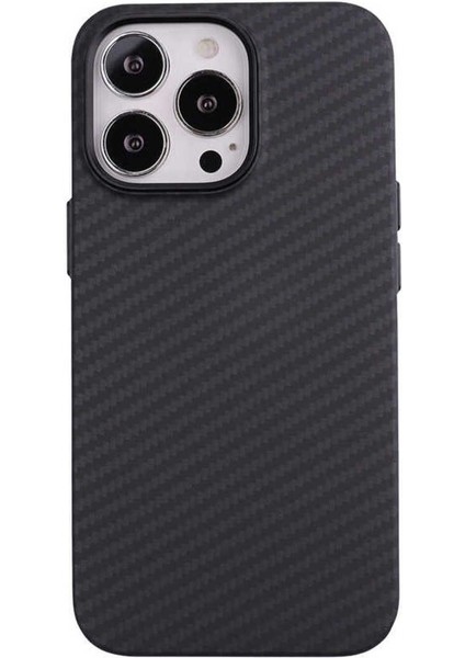 Apple iPhone 13 Pro Max Kılıf Karbon Tasarım Fiber Karbono Sert Kapak