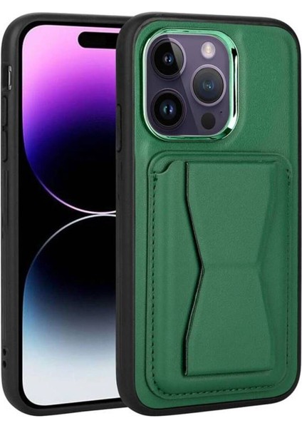 Apple iPhone 14 Pro Max Kılıf Memo Kartlıklı Standlı Pu Deri Kapak