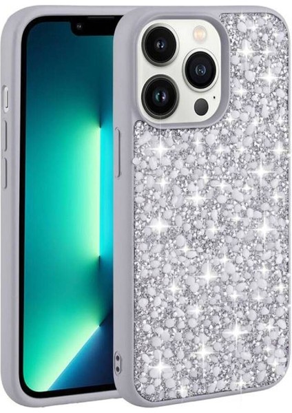 Apple iPhone 13 Pro Max Kılıf Diamond Taşlı Tasarım Linea Kapak