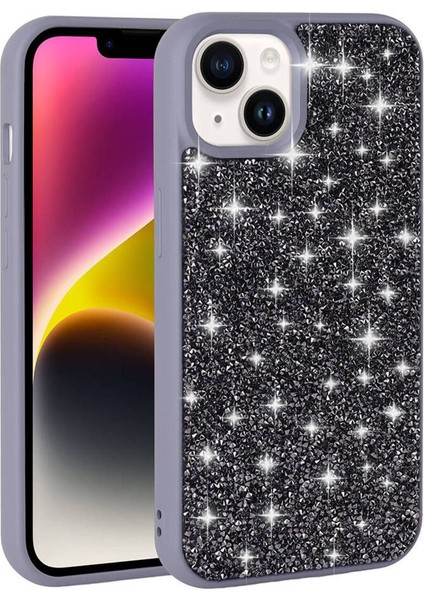Apple iPhone 14 Kılıf Parlak Taşlı Diamond Kapak