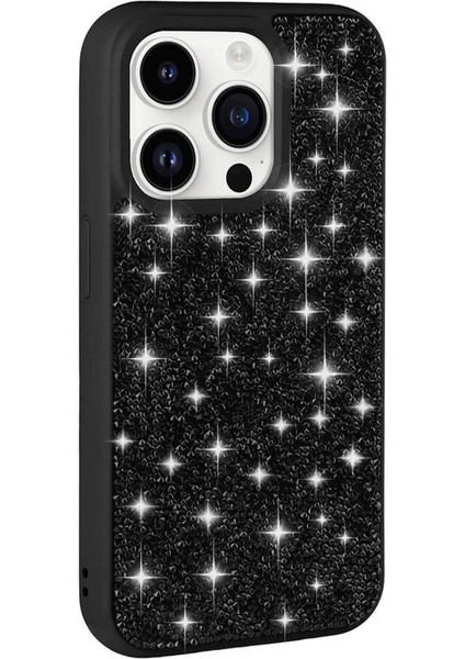 Apple iPhone 14 Pro Kılıf Parlak Taşlı Diamond Kapak