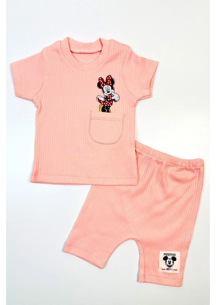 Kız Erkek Mickey Mouse Detay Bebek Takım