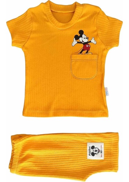 Kız Erkek Mickey Mouse Detay Bebek Takım