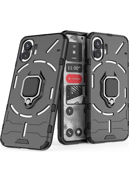 Huawei P60 / P60 Pro Matrix Serisi Armor Standlı Perfect Koruma Kılıf - Siyah AL3416