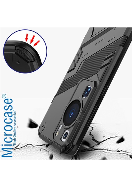 Huawei P60 / P60 Pro Matrix Serisi Armor Standlı Perfect Koruma Kılıf - Siyah AL3416 modelleri