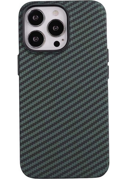 Apple iPhone 13 Pro Max Kılıf Karbon Tasarım Fiber Karbono Sert Kapak
