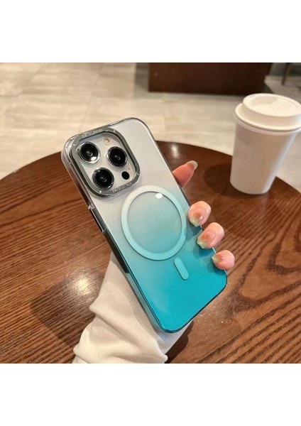 Apple iPhone 15 Pro Max Kılıf Alp Rainbow Magsafe Kapak