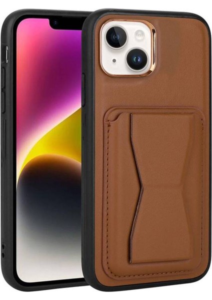 Apple iPhone 13 Kılıf Memo Kartlıklı Standlı Pu Deri Kapak