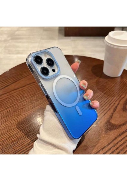 Apple iPhone 14 Pro Max Kılıf Alp Rainbow Magsafe Kapak