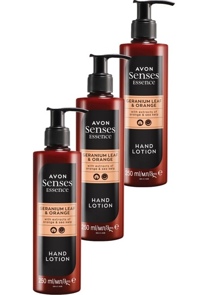 Senses Essence Sardunya Yaprağı ve Partakal Kokulu El Kremi 250 Ml. Üçlü Set