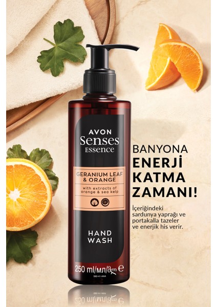 Senses Essence Sardunya Yaprağı ve Partakal Kokulu Sıvı El Sabunu 250 Ml. Üçlü Set