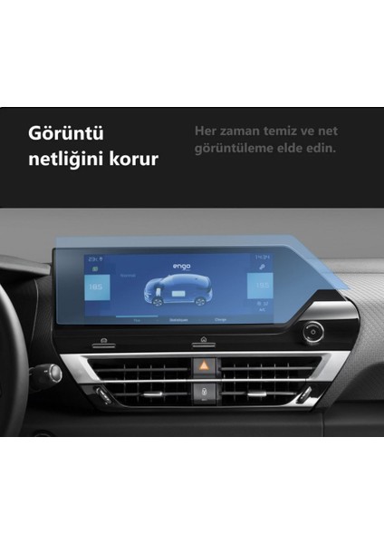 Citroen E-C4 x 10 Inç Multimedya Ekran Koruyucu Şeffaf 2024