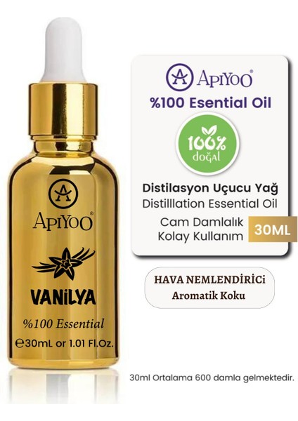 2 Yıl Uçucu Yağlı Koku Vanilya Kokusu Hava Nemlendirici Kokusu Aromatik Difüzör Koku 30ML Sarı