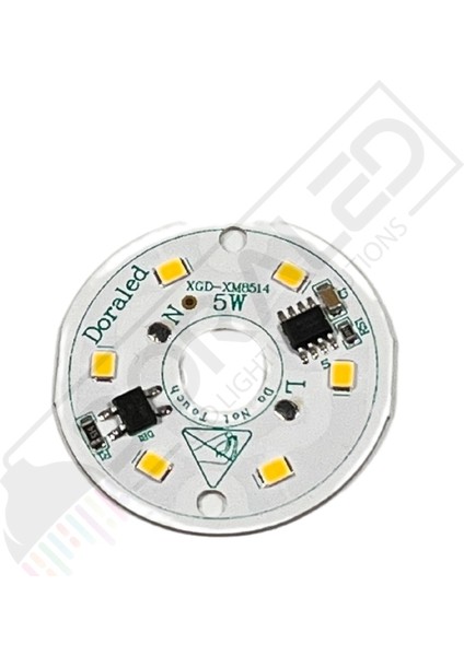 220 Volt 5 Watt Smd 5630 Ledli Led Modül Gün Işığı 10mm Delikli Çaplı 220V 7W Avize Ledi 44mm(3 Adet)