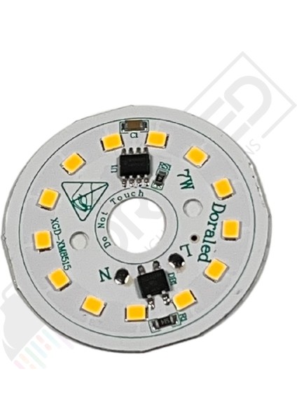 220Volt 7Watt Smd 2835 Ledli Led Modül 10mm Delik Çaplı Gün Işığı 220V 7W Avize Ledi 44mm(3 Adet)