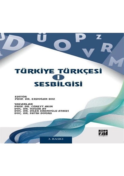 Türkiye Türkçesi I Ses Bilgisi