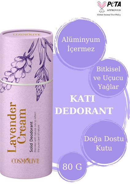 Doğal Roll On Stick Koltuk Alti Deodorant Organik Rolon Kokusuz Lavanta Kremi 80gr