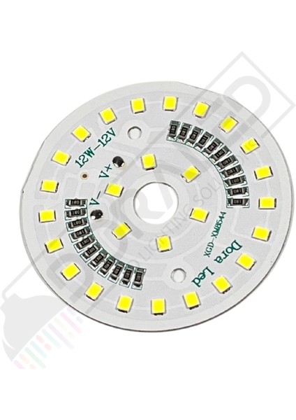 12Volt 12Watt Smd 5630 Ledli Led Modül Beyaz 10mm Delik Çaplı 12V 12W Avize Ledi 60mm(3 Adet)