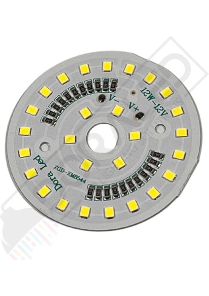 12Volt 12Watt Smd 5630 Ledli Led Modül Beyaz 10mm Delik Çaplı 12V 12W Avize Ledi 60mm(3 Adet)