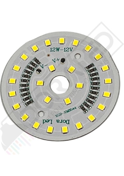 12Volt 12Watt Smd 5630 Ledli Led Modül Beyaz 10mm Delik Çaplı 12V 12W Avize Ledi 60mm(3 Adet)