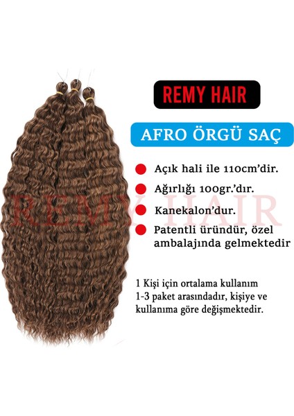 Afro Örgüsü Saç - Koyu Kumral 100GR. fırsatları