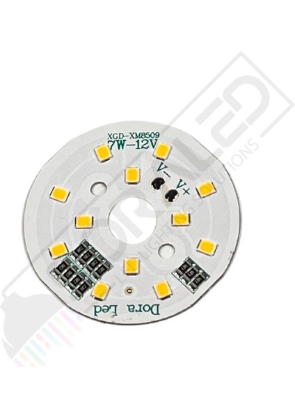 12Volt 7Watt Smd 5630 Ledli Led Modül 10mm Delik Çaplı Gün Işığı 12V 7W Avize Ledi 44mm(3 Adet)