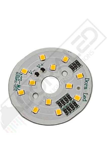 12Volt 7Watt Smd 5630 Ledli Led Modül 10mm Delik Çaplı Gün Işığı 12V 7W Avize Ledi 44mm(3 Adet)