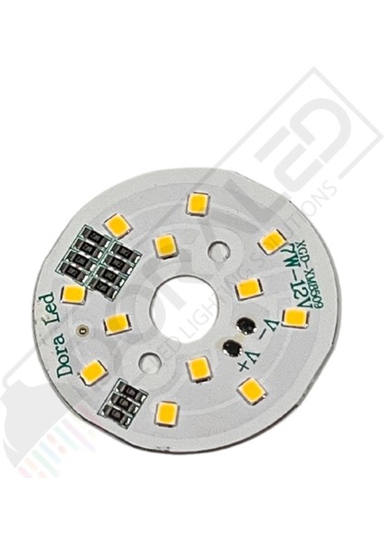 12Volt 7Watt Smd 5630 Ledli Led Modül 10mm Delik Çaplı Gün Işığı 12V 7W Avize Ledi 44mm(3 Adet)