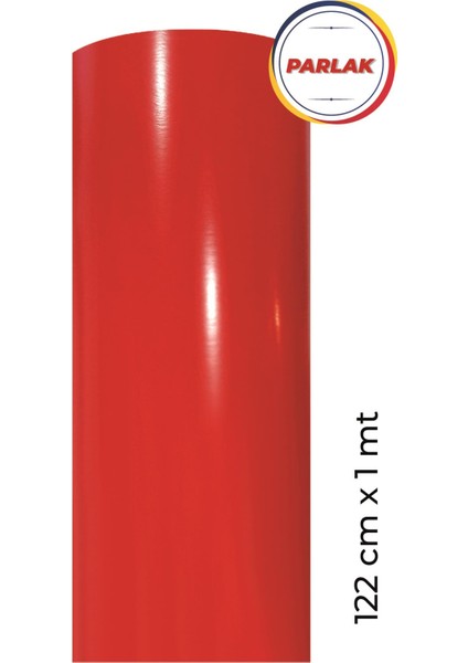 Parlak Kırmızı Kendinden Yapışkanlı Kaplama Folyosu 122 CM X 1 MT