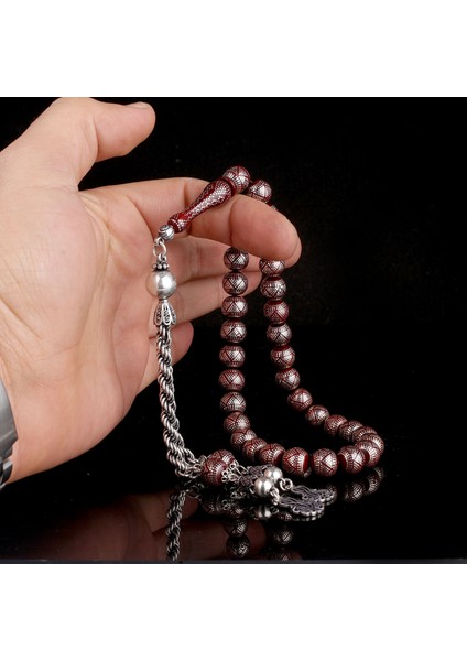 Tesbihsepetim Yoğun Gümüş Işlemeli Usta Işçiliği Kuka Tesbih fırsatları