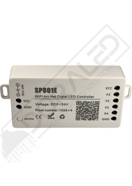 SP801E Wifi Art-Net LED Denetleyici WS2811-WS2812B Pixel Şerit LED ve Matris