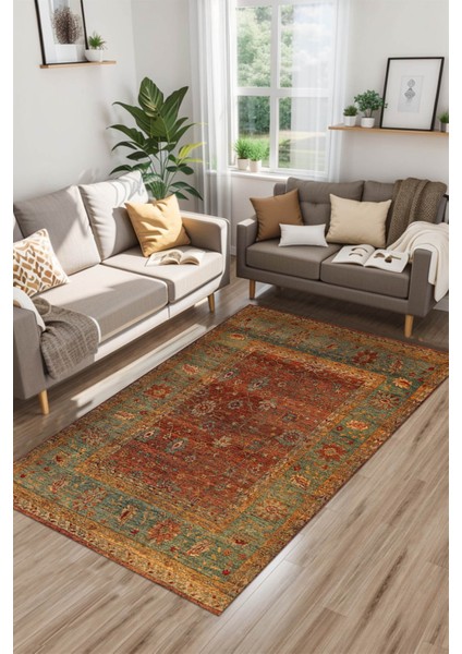 Rubby Vintage Kadife Yıkanabilir Kaymaz Pamuk Tabanlı Salon Halısı fiyatları