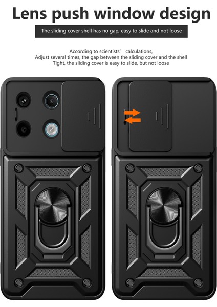 Xiaomi Redmi Note 13 Pro 5g Kickstand Slayt Lens Pencere Telefon Kapağı (Yurt Dışından)
