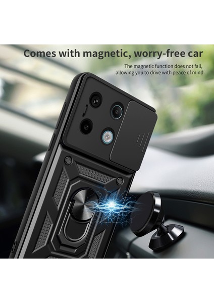 Xiaomi Redmi Note 13 Pro 5g Kickstand Slayt Lens Pencere Telefon Kapağı (Yurt Dışından)