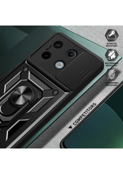 Xiaomi Redmi Note 13 Pro 5g Kickstand Slayt Lens Pencere Telefon Kapağı (Yurt Dışından)