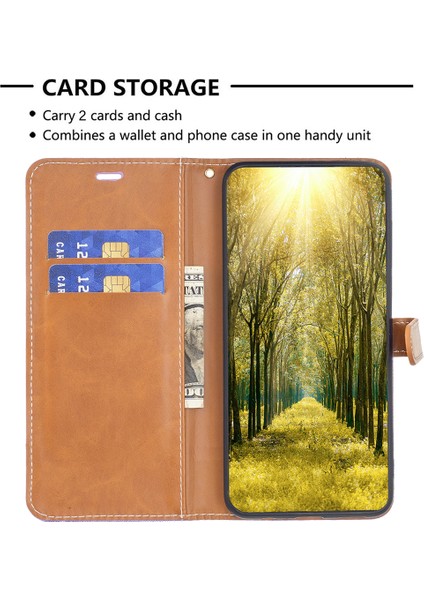 Xiaomi Redmi Note 13 Pro+ 5g Cüzdan Kılıf Kot Kot Doku Telefon Kapağı (Yurt Dışından)