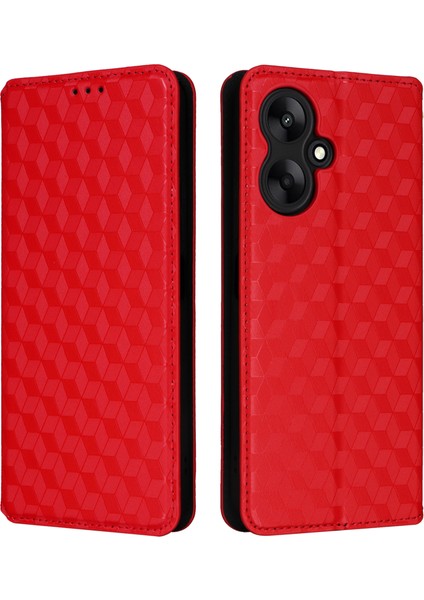 Xiaomi Redmi 13C 5g / Redmi 13R 5g / Poco M6 5g Manyetik Telefon Kılıfı Baskılı Rhombus Cover (Yurt Dışından)