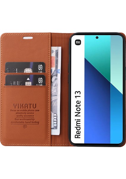 Xiaomi Redmi Note 13 4g Manyetik Kapanış Cüzdan Telefon Kapağı (Yurt Dışından) fiyatları