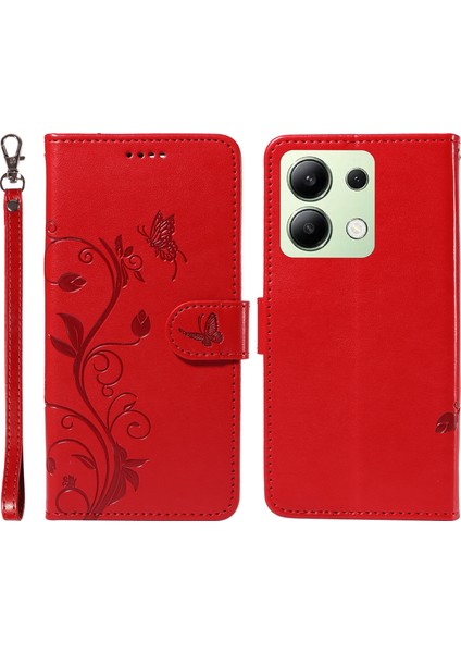 Xiaomi Redmi Note 13 4g Deri Kılıf Çiçek Cüzdan Telefon Kapağı (Yurt Dışından)
