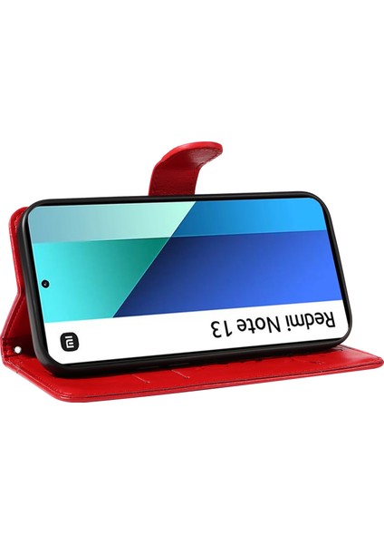 Xiaomi Redmi Note 13 4g Deri Kılıf Çiçek Cüzdan Telefon Kapağı (Yurt Dışından)