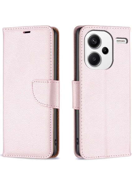 Xiaomi Redmi Note 13 Pro+ 5g Cüzdan Pu Deri Litchi Doku Ders Telefon Kapağı (Yurt Dışından)