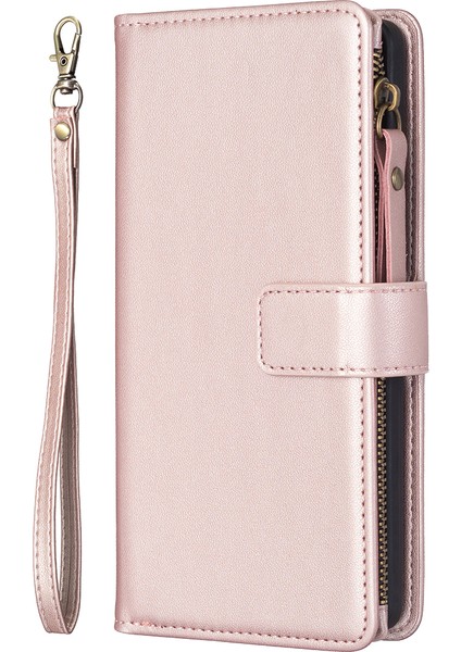 Xiaomi Redmi Note 13 Pro+ 5g Deri Cüzdan Kılıfı Zipper Cep Stand Telefon Kapağı (Yurt Dışından)