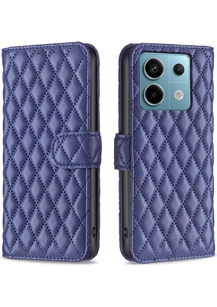 Xiaomi Redmi Note 13 Pro 5g Rhombus Case Pu Deri Folio Flip Cover (Yurt Dışından)