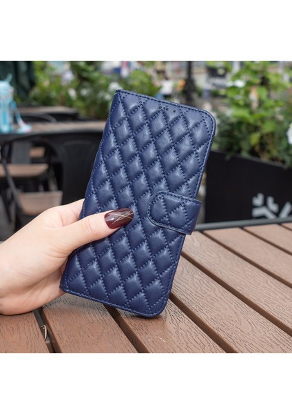 Xiaomi Redmi Note 13 Pro 5g Rhombus Case Pu Deri Folio Flip Cover (Yurt Dışından)
