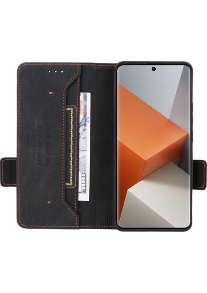 Xiaomi Redmi Note 13 Pro+ 5g Flip Deri Cüzdan Kapağı Donanım Dekoru (Yurt Dışından)
