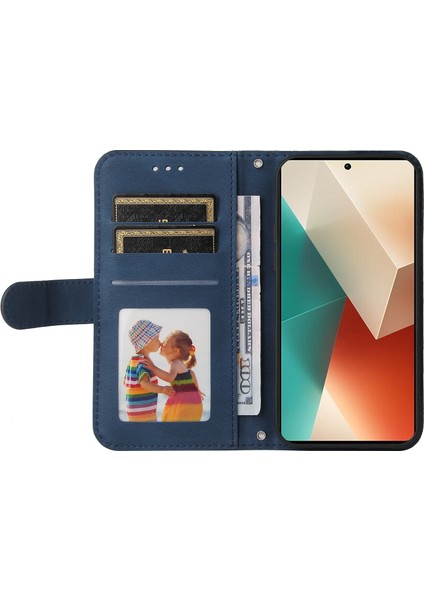 Xiaomi Redmi Note 13 5g Cilt Hissi Deri Telefon Cüzdan Standı Kapağı (Yurt Dışından)