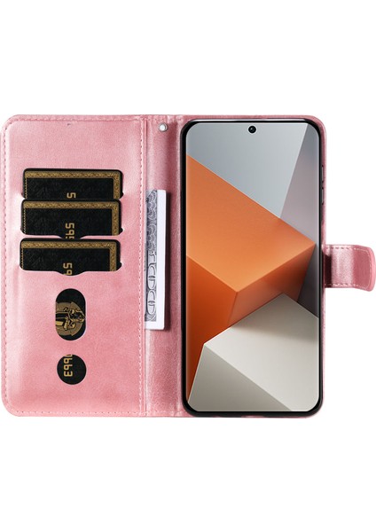 Xiaomi Redmi Note 13 Pro+ 5g Stand Buzağı Doku Deri Kapak Fermuar Cüzdan (Yurt Dışından)