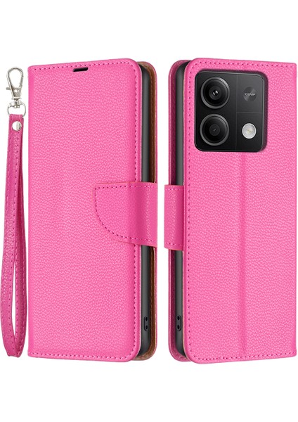 Xiaomi Redmi Note 13 5g Cüzdan Pu Deri Litchi Doku Koruyucu Kapak (Yurt Dışından)
