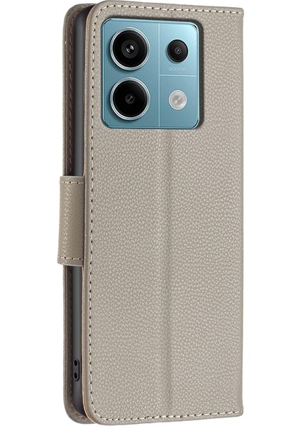 Xiaomi Redmi Note 13 Pro 5g Pu Deri Stand Kapağı Litchi Dokusu (Yurt Dışından)